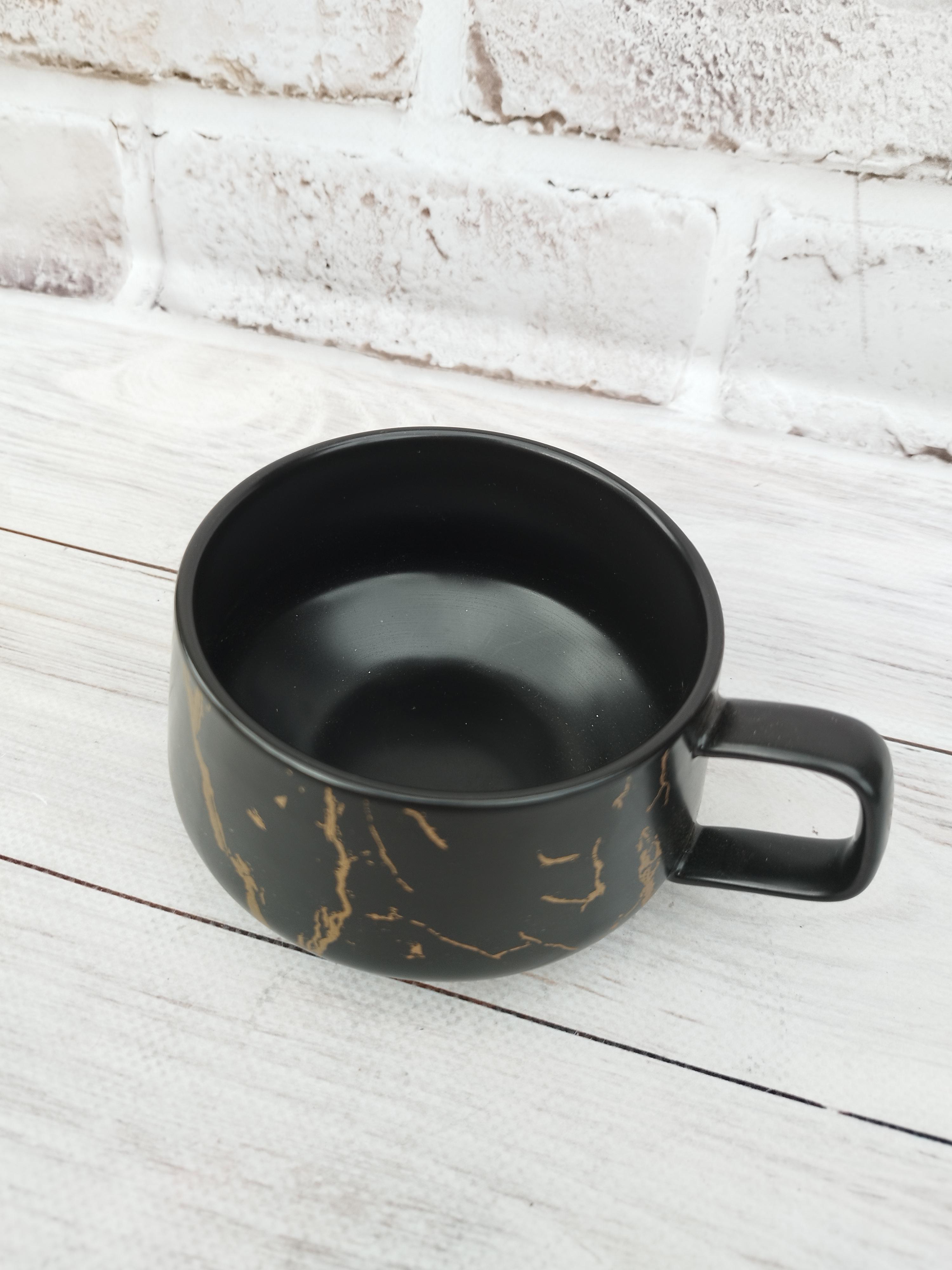 Чашка BonaDi Мраморная роскошь фарфор 320 мл Черный (805-731-1) - фото 2 Чашка BonaDi Мраморная роскошь фарфор 320 мл Черный (805-731-1) - фото 2