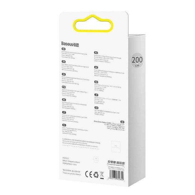 Кабель для швидкого заряджання BASEUS Crystal Shine Series USB For Type-C 100 W 5 A 2 м Blue (CAJY000503) - фото 13