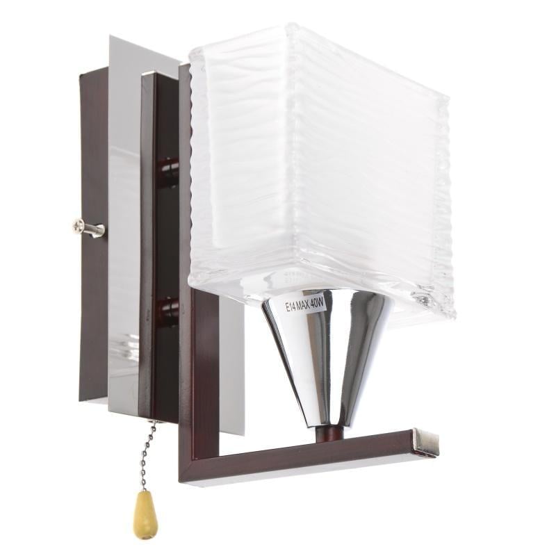 Бра настенное накладное BR-595W/1 E14 CH+W с выключателем классическое (L66-065)