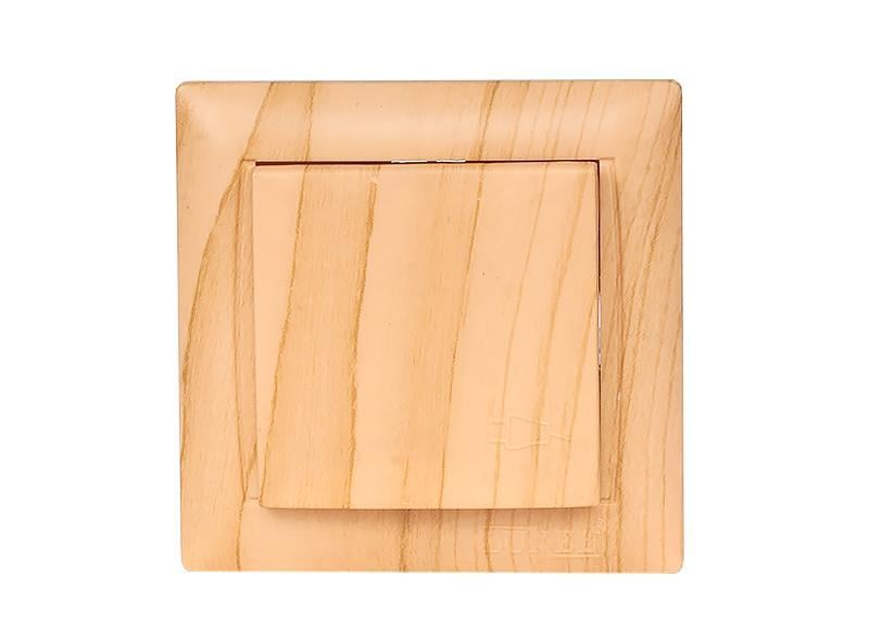 Розетка одинарна Luxel з/з та кришкою 3811 PRIMERA Сосна (27509322)