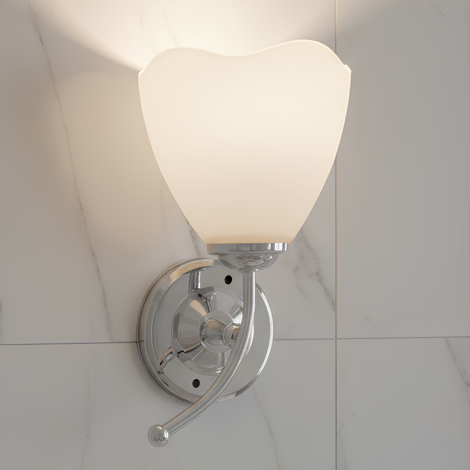 Бра Valeso с металлическим каркасом под одну лампу Е27 Хром (B-9823E/1)