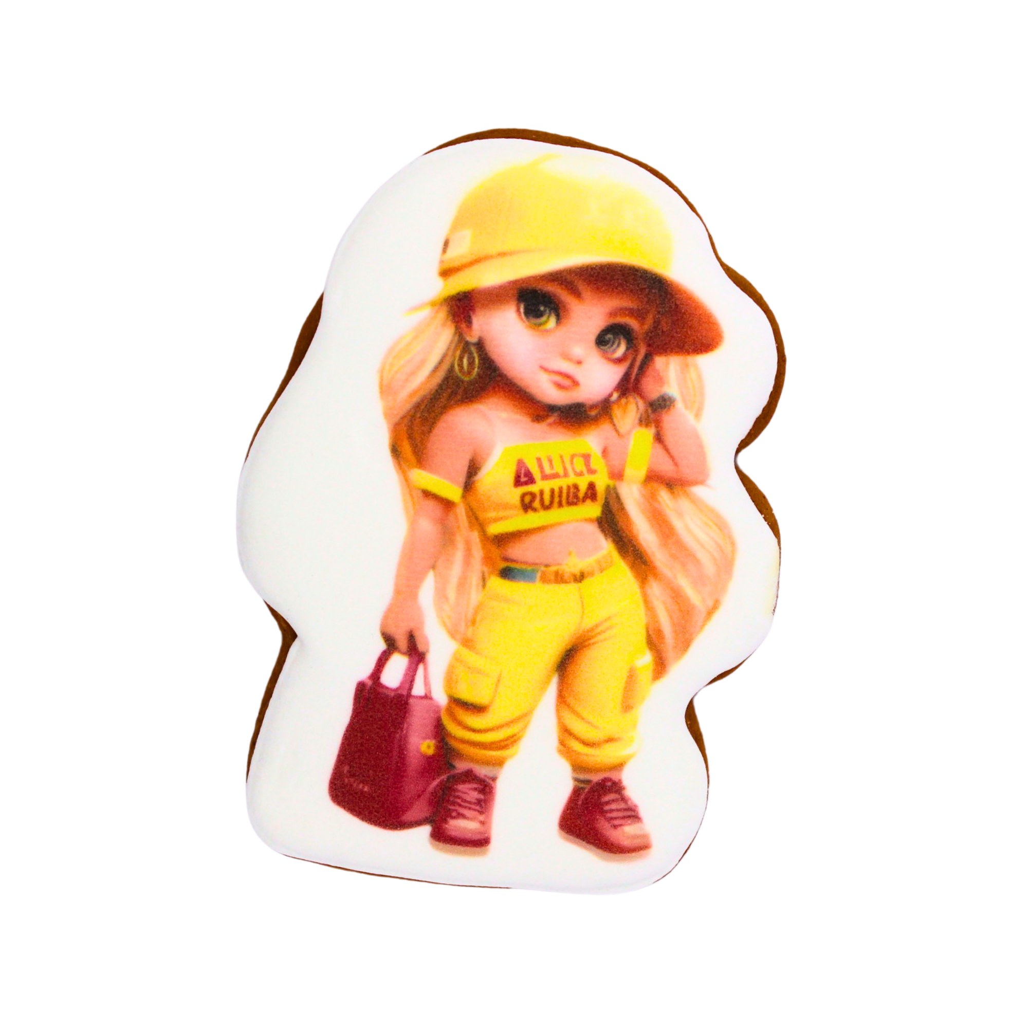 Пряник с принтом Крафт Печиво Девочка в желтом 45 г