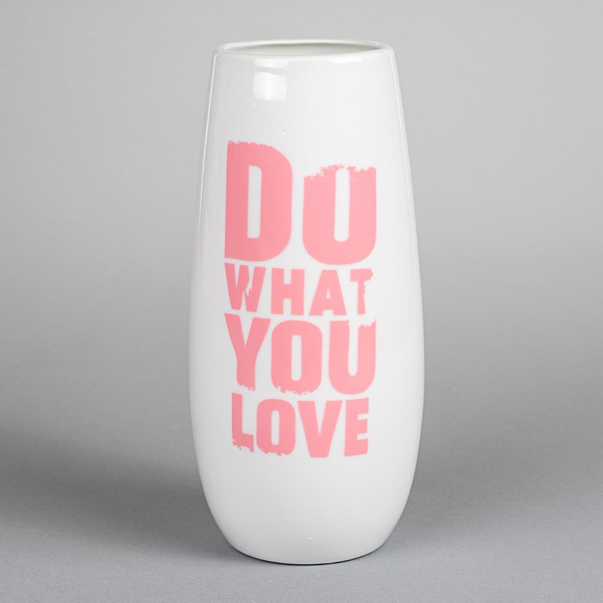 Настольная керамическая ваза Light House Мечты 25 см Белый/Розовый