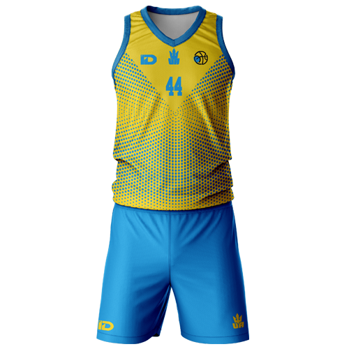 Баскетбольна форма чоловіча IDSport 2XL Жовто-блакитний (30121553)