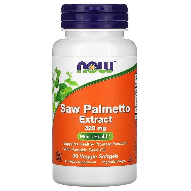 Экстракт ягод серенои Now Foods Saw Palmetto Extract для предстательной железы 90 растительных капс. 320 мг