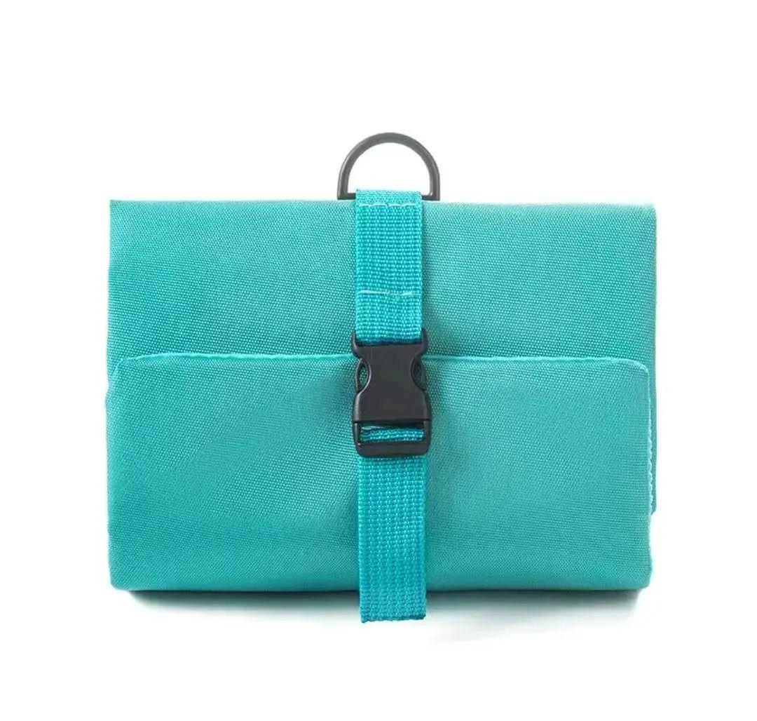 Органайзер дорожный раскладной универсальный с крючком и съемным отделением Бирюзовый (1110t)