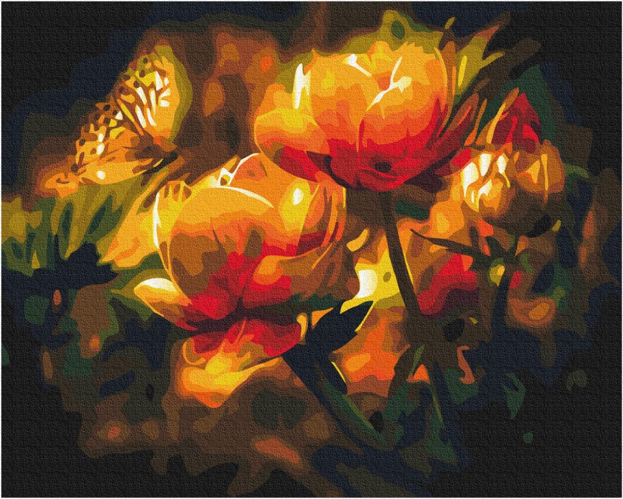 Картина за номерами Brushme Квітковий контраст 40x50 см (3112786932)