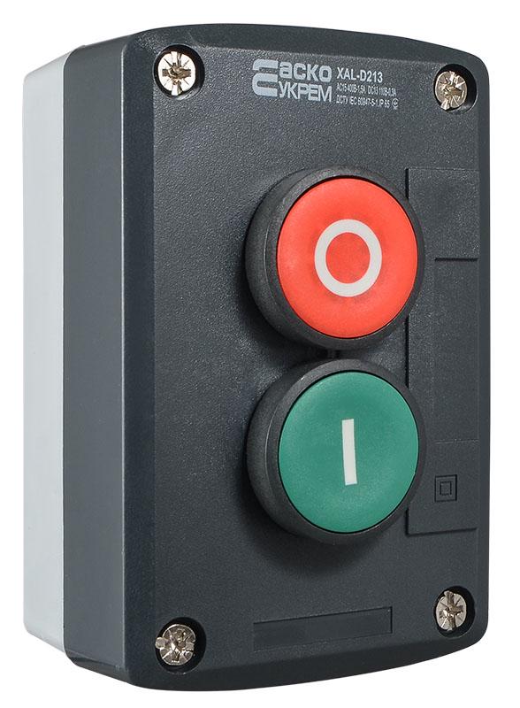 Пост двухместный АСКО-Укрем XAL-D213 0-1 2.5А 220V 1NO+1NC IP54 (A0140020061)
