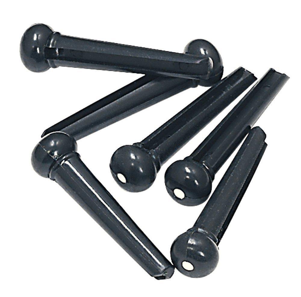 Шпильки для струнодержателя акустической гитары GEWA Bridge plug Dot Black 6 шт. (G-555004)