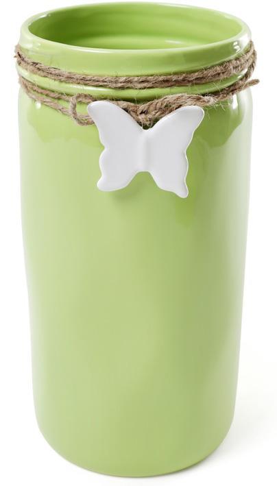 Ваза для цветов Flowers Garden Бабочка 26 см керамическая Зеленый (BD-902-139)