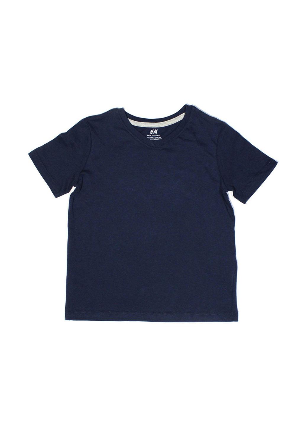 Футболка H&M 110/116 см Темно-синий (544290)