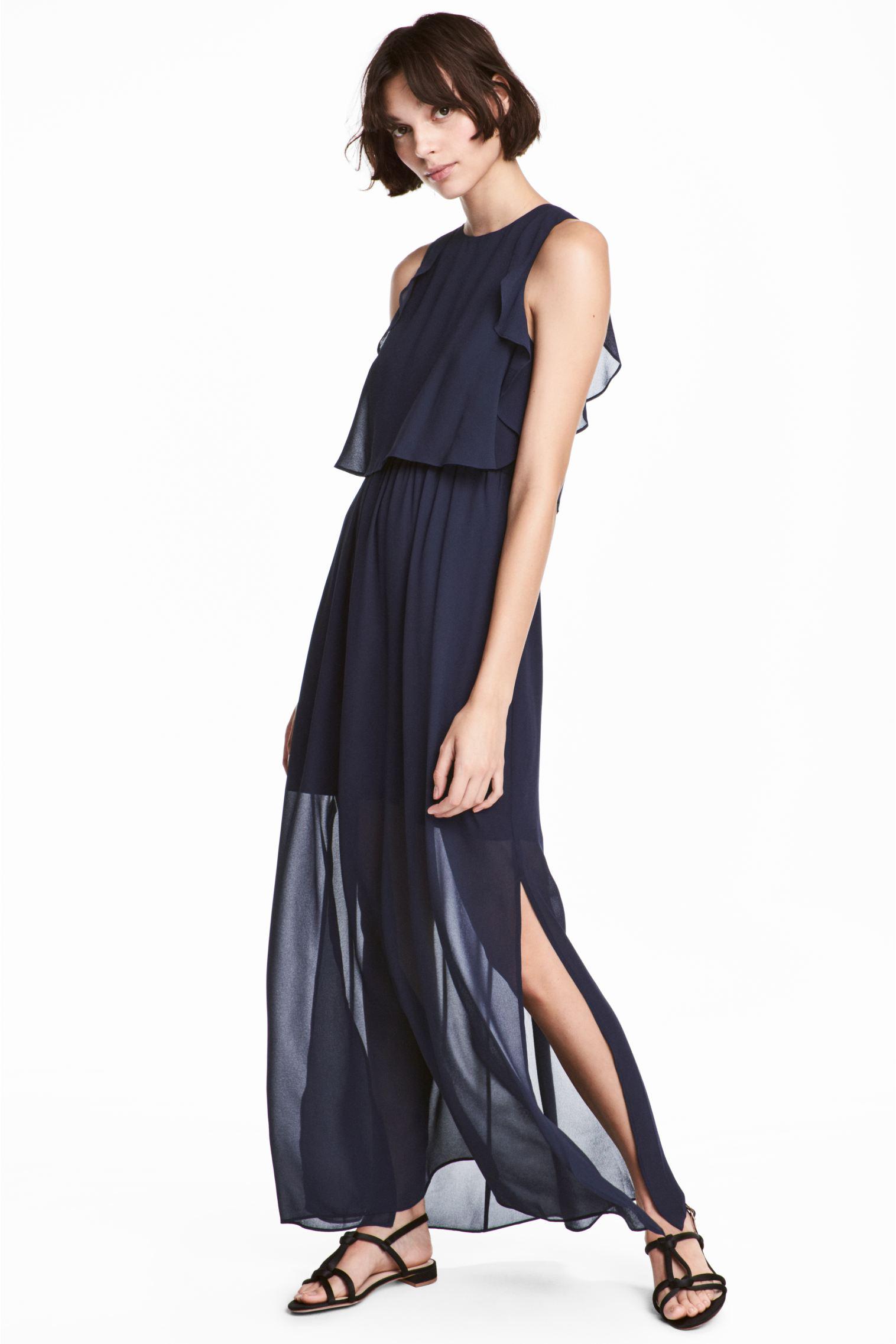 Платье H&M р. 44 Темно-синий (4124837165)