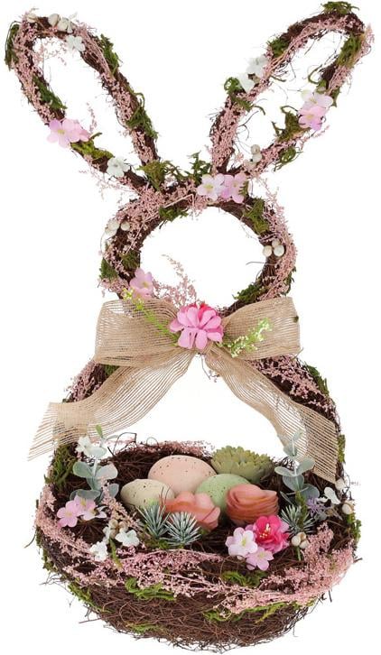 Декоративная корзина для яиц Зайка 45х21х20 см Розовый (BD-743-900)