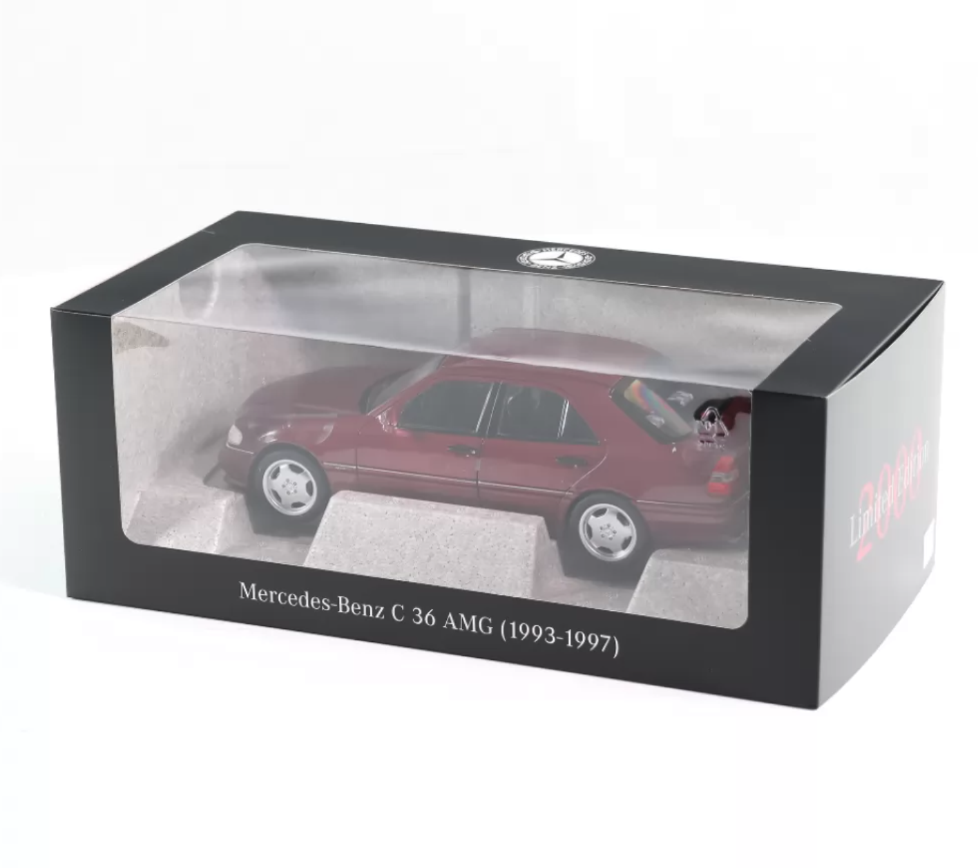 Модель автомобіля Mercedes-Benz C-Class C36 AMG W202 Limousine 1:18 Almandine Red (B66040706) - фото 6