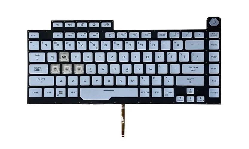 Клавіатура для ноутбуків Asus ROG Strix SCAR III G512/G531 ENG з RGB підсвіткою (10104)
