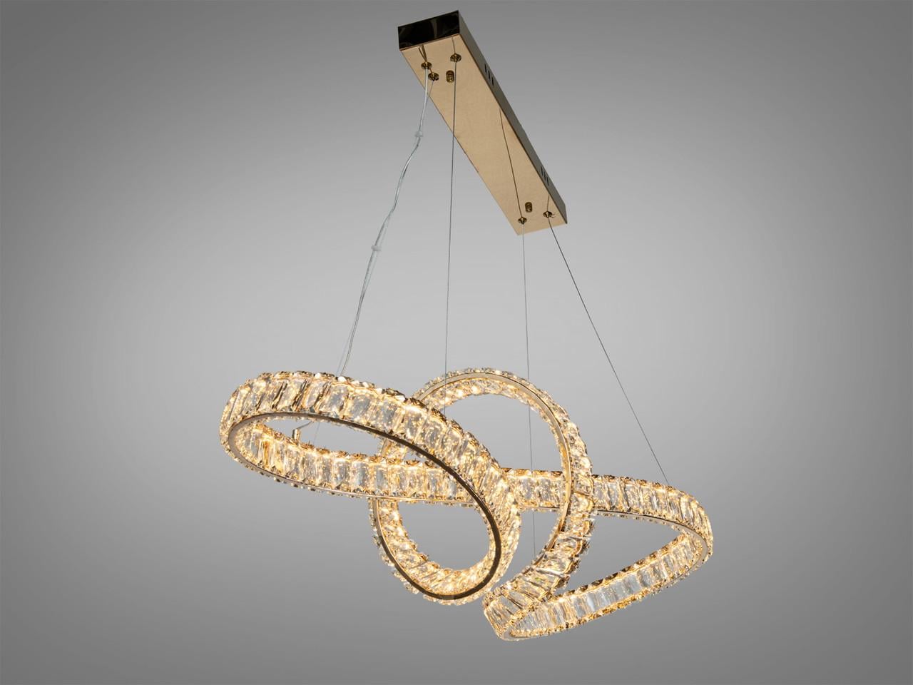 Люстра светодиодная для гостиной Diasha D8861/800x300G 85 Вт с пультом Золотой (2896237303)