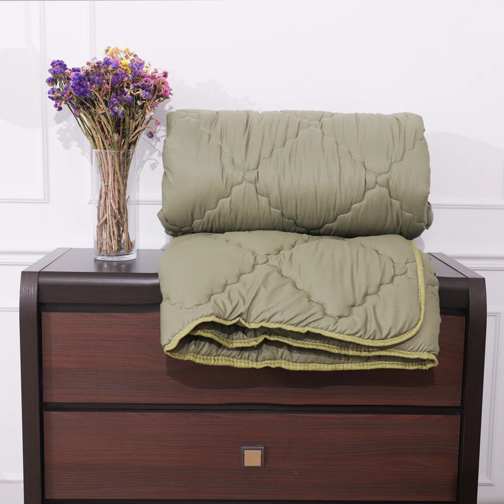 Одеяло демисезонное ТМ Черешенькое полуторное 350 г/м² 150х210 см холофайбер/микрофибра Хаки (43058)