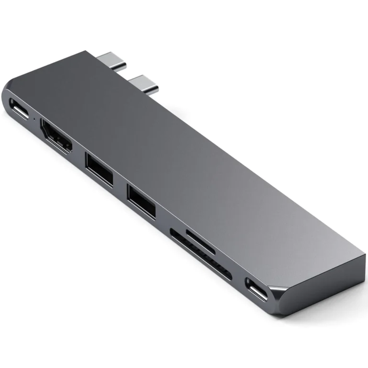 Хаб-адаптер Satechi Aluminum USB-C Pro Slim Space Gray (ST-HUCPHSM)