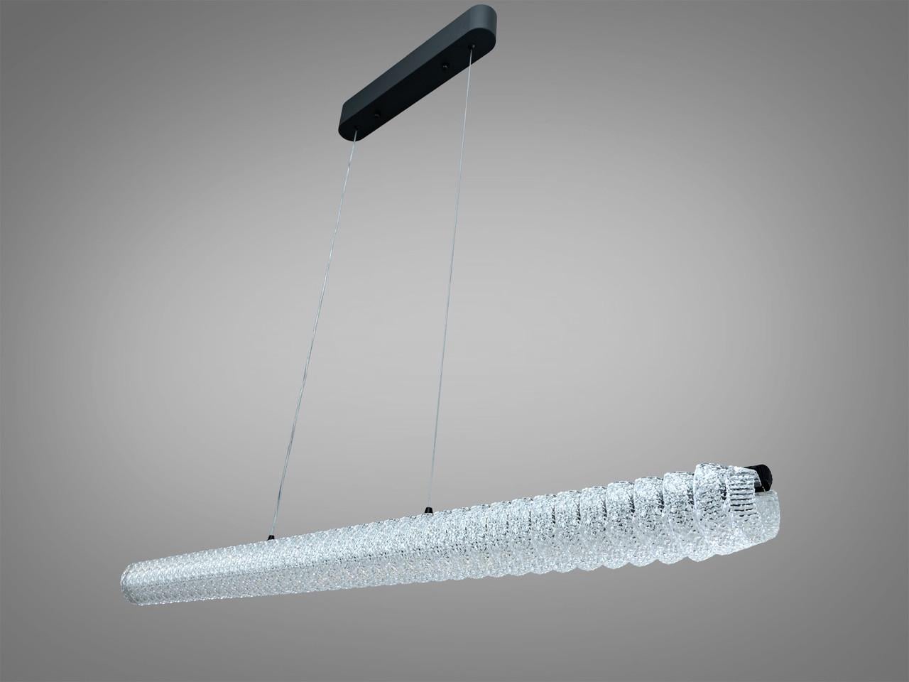 Люстра світлодіодна підвісна для вітальні Diasha MD25095/1000BK LED 55 Вт з пультом Чорний (3042734488)