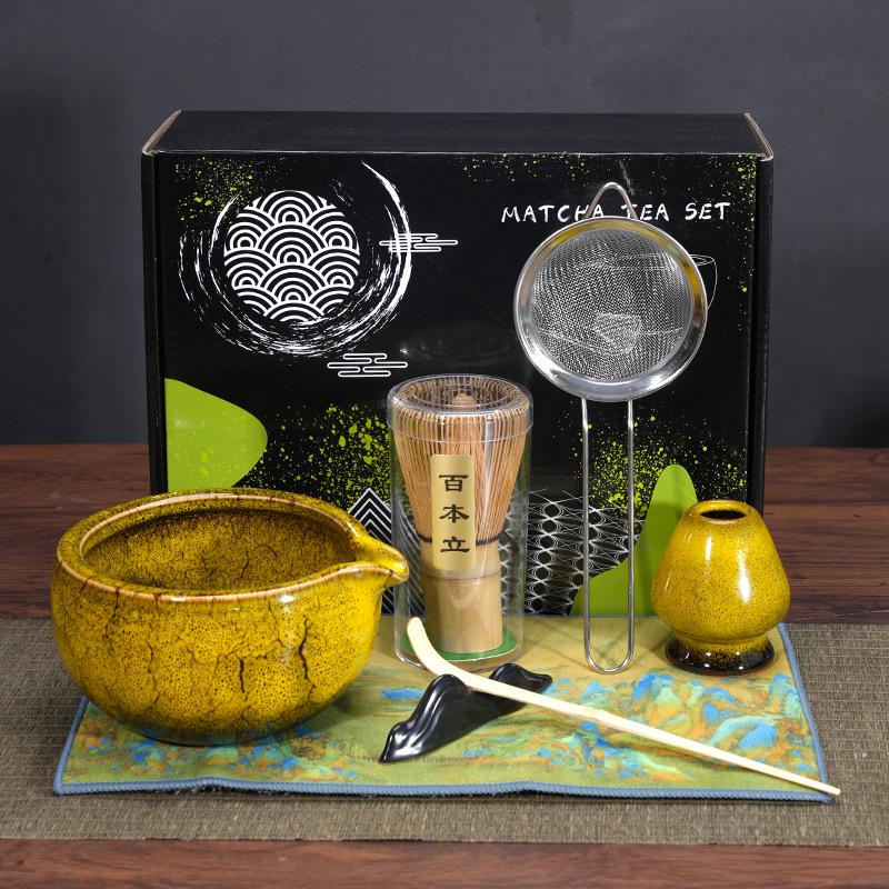 Набір Mavanto 7458 для приготування чаю матча 7 предметів Mustard - фото 2 Набір Mavanto 7458 для приготування чаю матча 7 предметів Mustard - фото 2