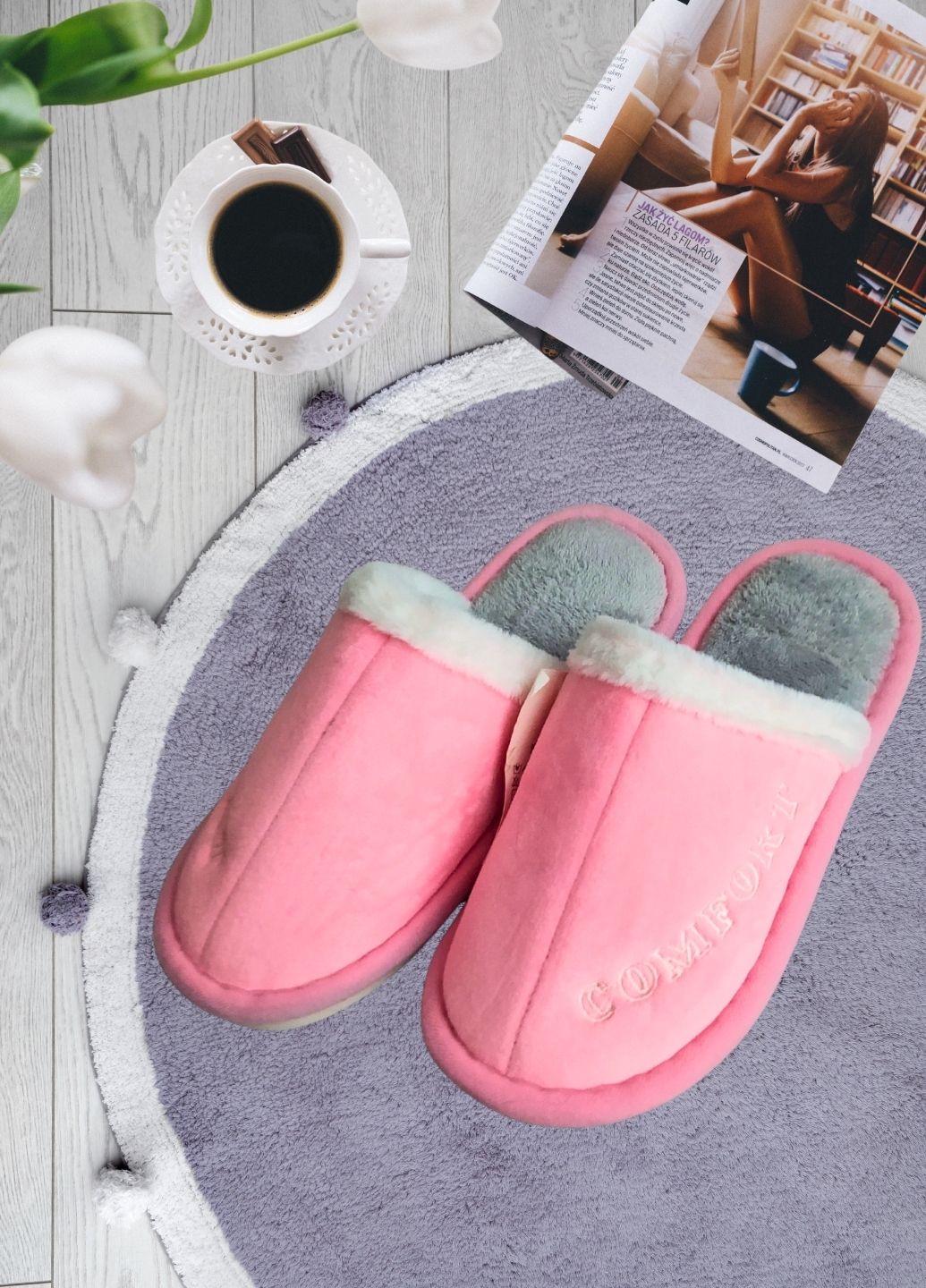Тапочки теплые Classic Slipper р. 36 23 см Розовый (7232) - фото 5