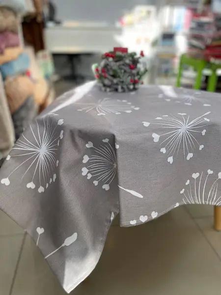 Скатерть с тефлоновым покрытием Одуванчик 120x180 см Серый (62711475)
