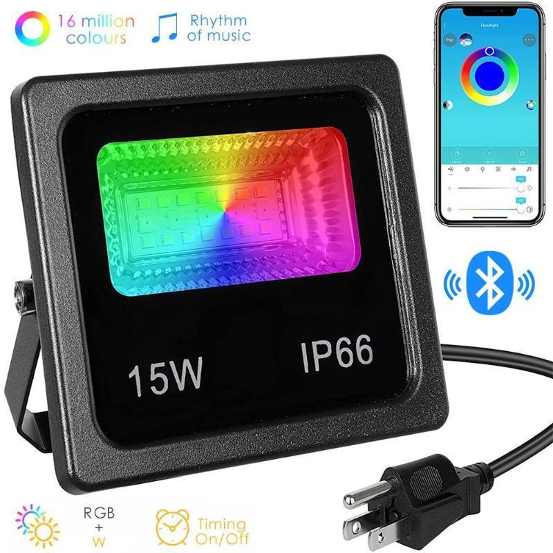 Прожектор Smart LED 15W IP66 RGB bluetooth с приложением - фото 2