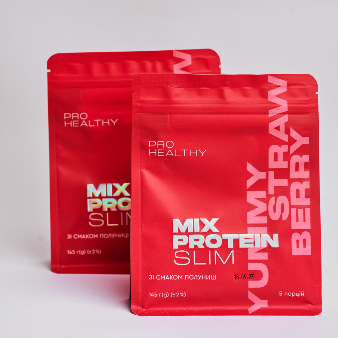 Жироспалювач низькокалорійний коктейль зі смаком полуниці для зменшення ваги Pro Healthy Choice Mix Protein Slim Yummу Strawberry 145 г (99101277101) - фото 2 Жироспалювач низькокалорійний коктейль зі смаком полуниці для зменшення ваги Pro Healthy Choice Mix Protein Slim Yummу Strawberry 145 г (99101277101) - фото 2
