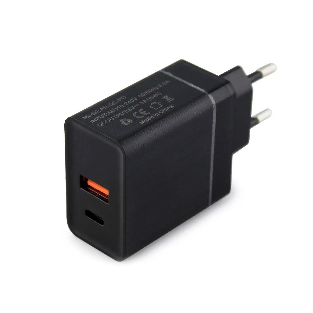 Адаптер для заряджання Fast Charge 220v 18w PD 889 USB+type C (6924) - фото 3