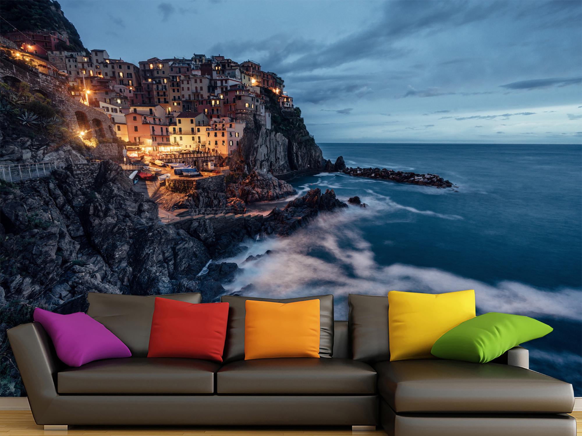 Фотообои флизелиновые Upstream Город на холмистых горах у моря 180х120 см (S5NTR-108/2) - фото 5