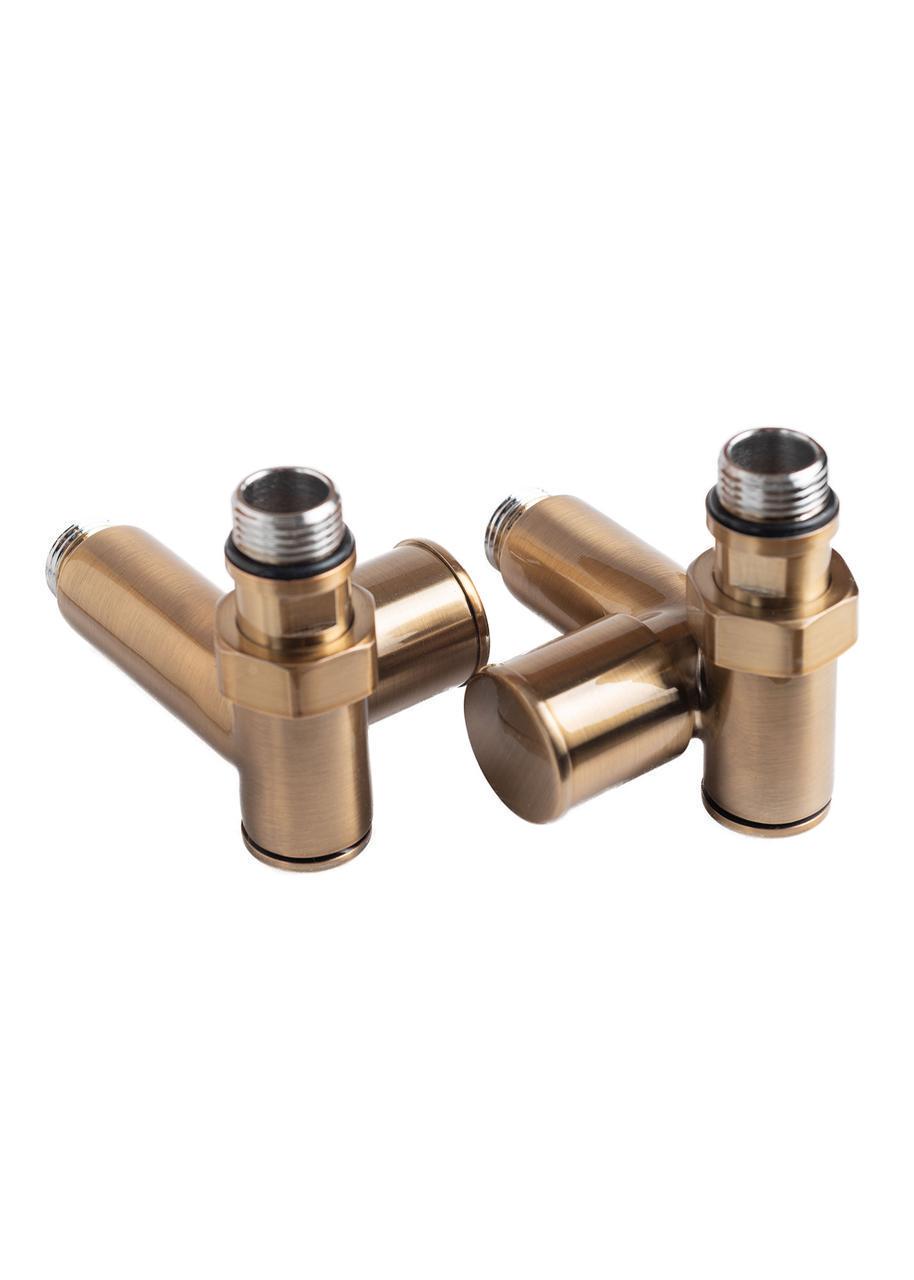 Кран угловой под ТЭН 1/2"х1/2" 2 шт. Бронзовий (2134805639) - фото 2