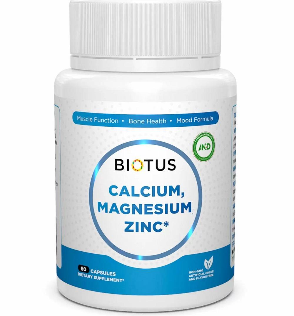 Мультиминеральный комплекс Biotus Calcium Magnesium Zinc with Vitamin D3 60 Caps BIO-530982