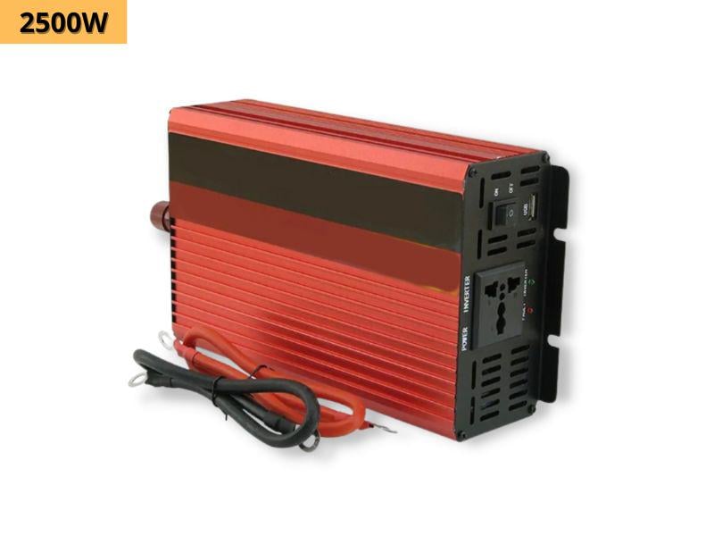 Інвертор 12-220V 2500W Червоний (3052) - фото 2
