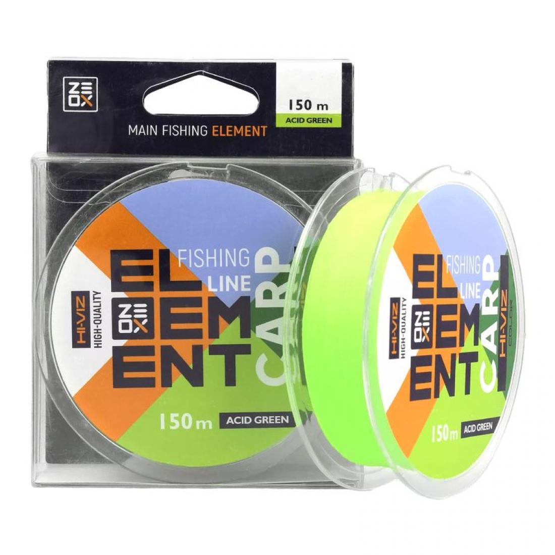 Леска Zeox Hi-Viz Element Carp 0,309 мм 150 м Acid Green (3KB5016)