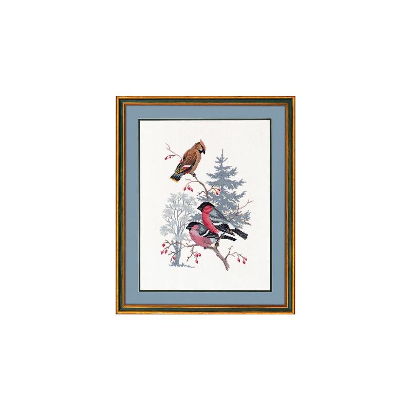 Набор для вышивания крестиком Eva Rosenstand 12-731 Bullfinch waxwing (49998)