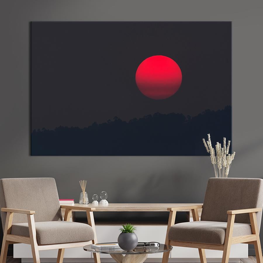 Настенний декор Красное полнолуние 80x54 см (2055-1)