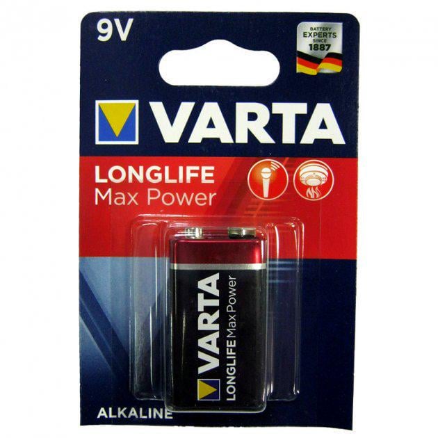 Батарейка алкалиновая Varta 6LR61 Крона 9V Longlife Red (29924370)