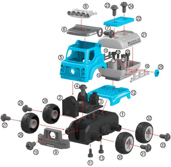 Конструктор Diy Spatial Creativity Цистерна LM8053-DZ-1 (CJ-1379193) - фото 2