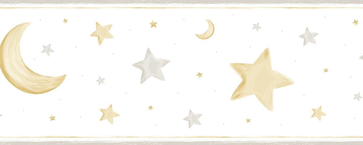 Шпалери дитячі ICH Pippo Бордюр 470-3 Білий/Жовтий (13557119)