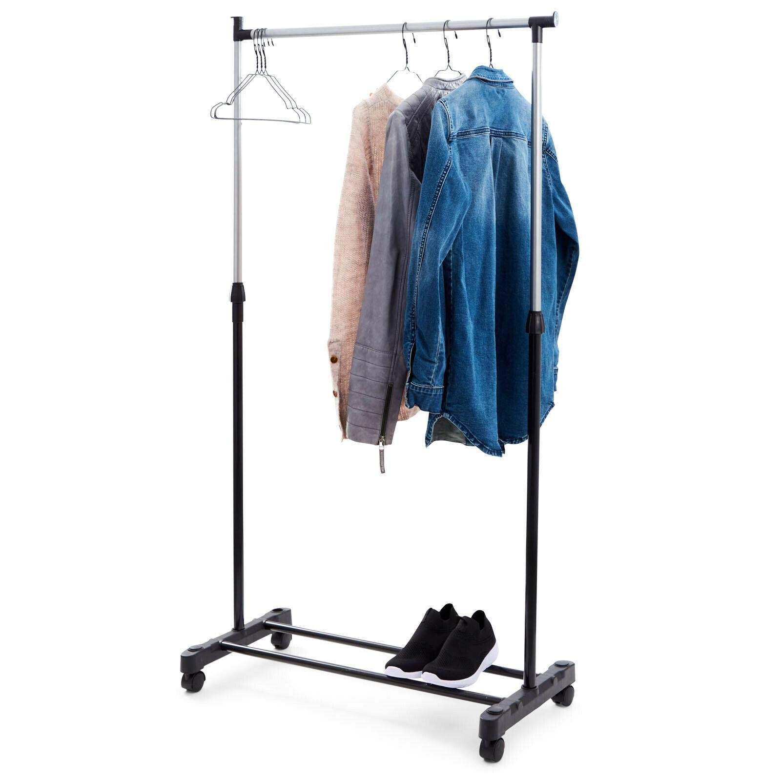 Стійка підлогова телескопічна для одягу на коліщатках (6792891) - фото 2