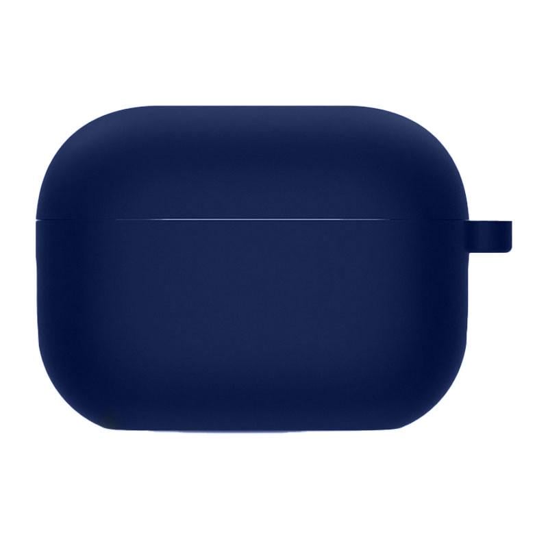 Футляр силиконовый ударопрочный с микрофиброй для наушников AirPods 3 Midnight blue