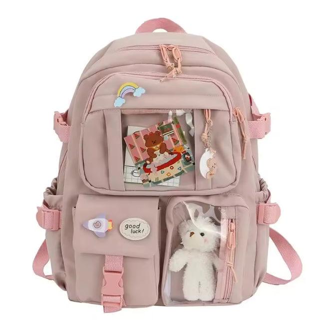 Дошкольный рюкзак-сумка 41х30х13 см Пудровый (29068647)