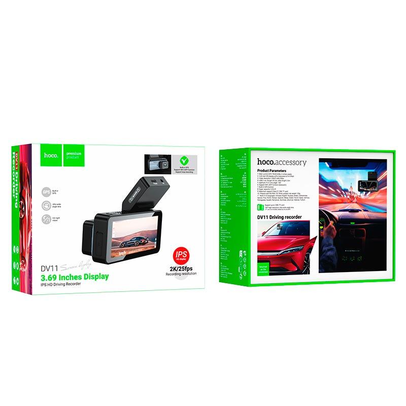 Відеореєстратор Hoco DV11 3,69" driving recorder 2K display GPS Grey (3af17f53) - фото 7