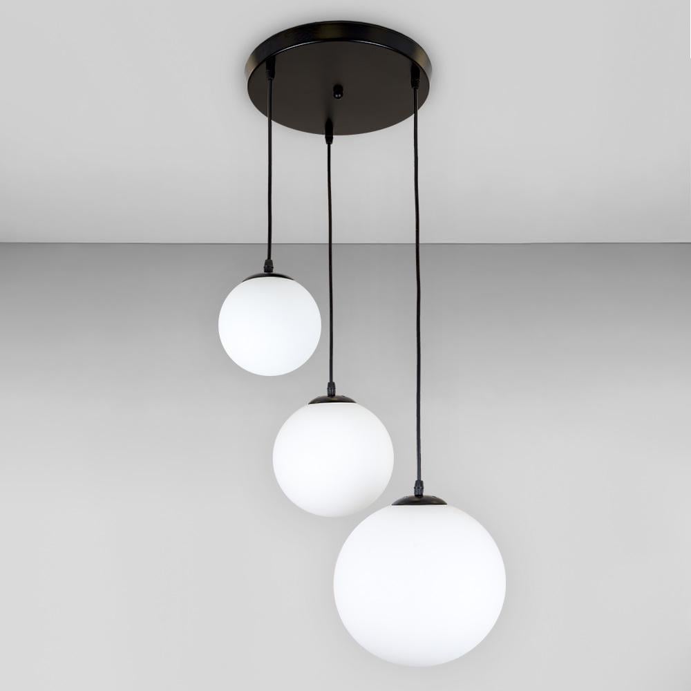 Люстра подвесная шар Light House LS-18603F-3 BK/WH 300 Черный/Белый