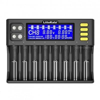 Зарядное устройство универсальное LiitoKala Lii-S8 на 8 каналов для AA AAA 18650/26650/21700 Зарядное устройство универсальное LiitoKala Lii-S8 на 8 каналов для AA AAA 18650/26650/21700