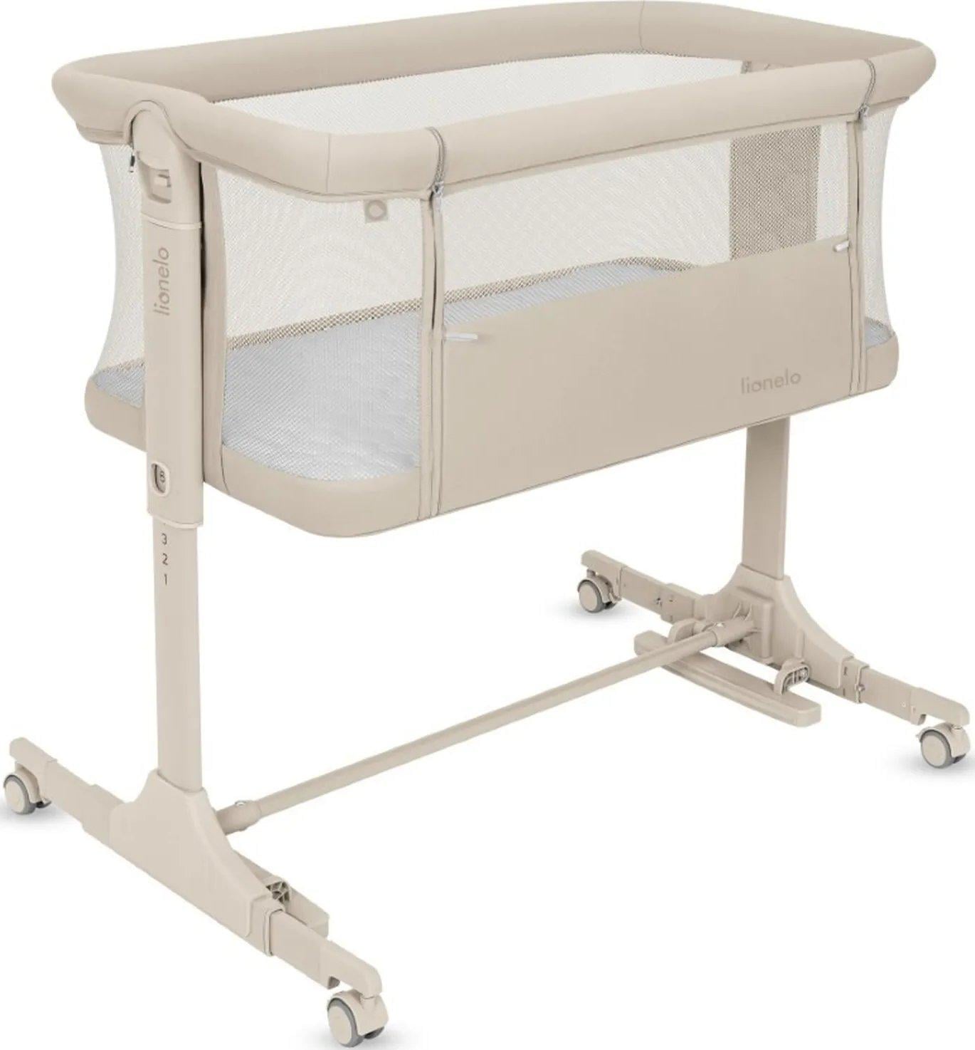 Кроватка приставная Lionelo PARI Beige Cream