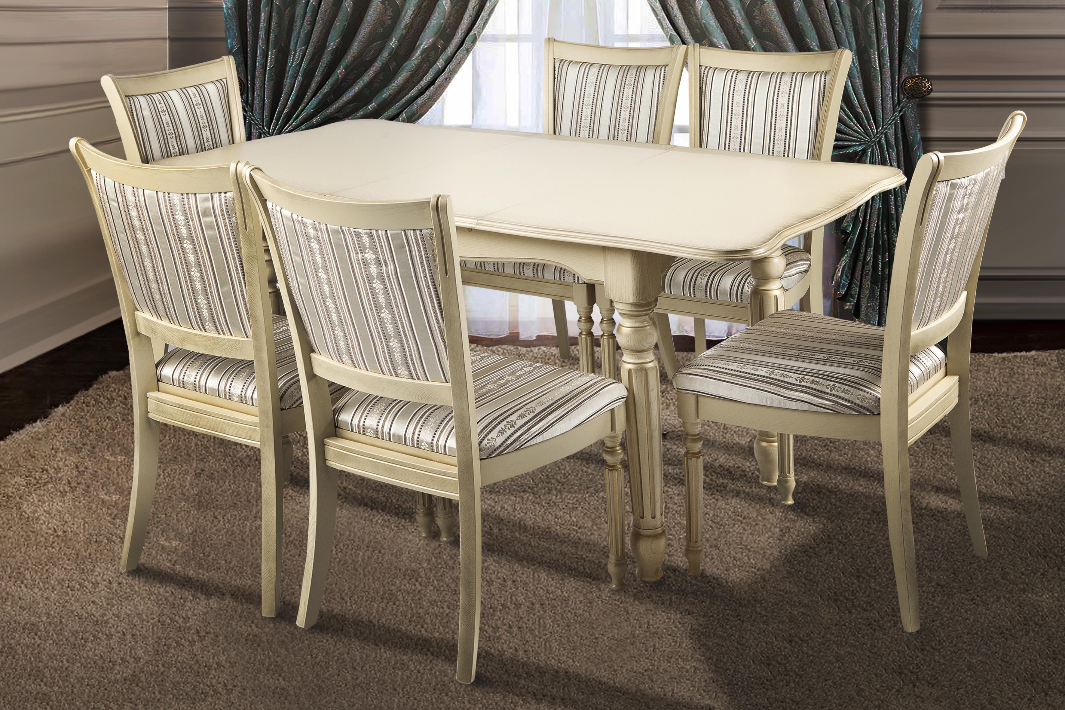 Обеденный стол Палермо Венеция 1200/1600х800х760 мм Слоновая кость (GAА0020309) - фото 4 Обеденный стол Палермо Венеция 1200/1600х800х760 мм Слоновая кость (GAА0020309) - фото 4