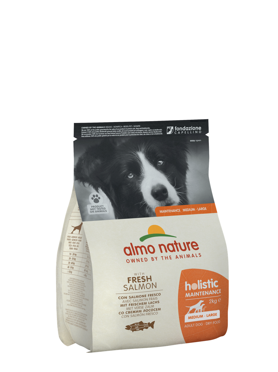 Корм сухий для собак середніх і великих порід Almo Nature Holistic Dog M-L з лососем 2 кг (735/8001154122114) Корм сухий для собак середніх і великих порід Almo Nature Holistic Dog M-L з лососем 2 кг (735/8001154122114)