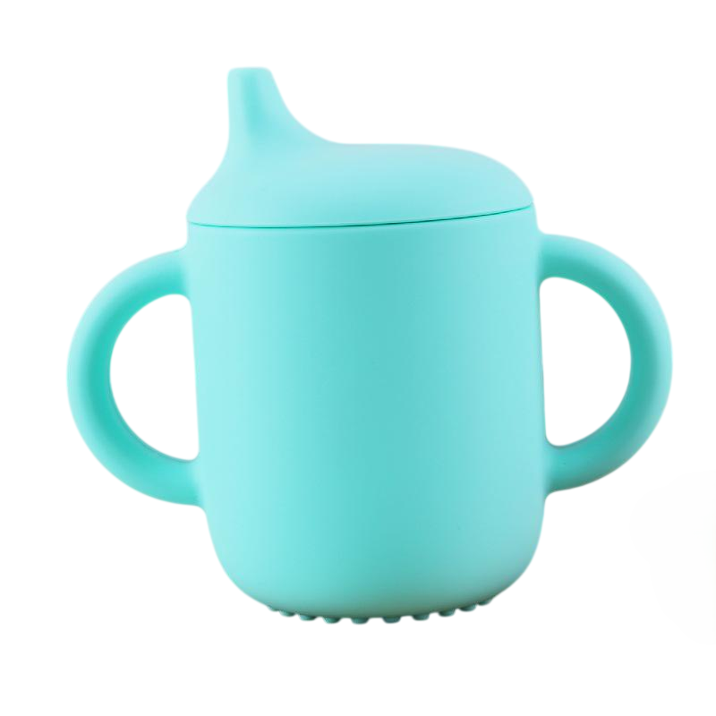 Чашка-поилка Stenson MA-4913 силиконовая 12,2x10,7 см Зеленый (31775793)