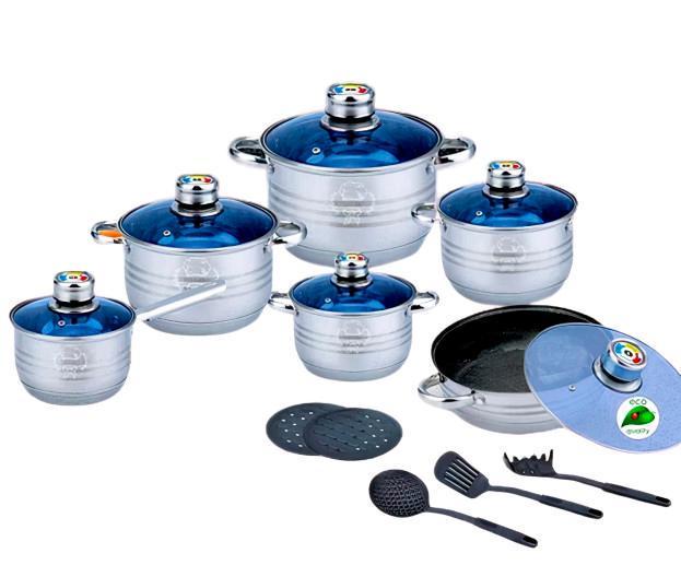 Набор посуды German Family GF-2054 из нержавеющей стали 18 пр.